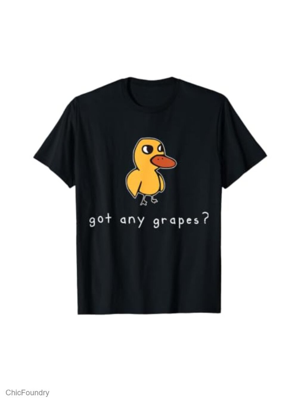 Funny Duck Got Any Grapes Humor T-Shirt Short Sleeve Tee